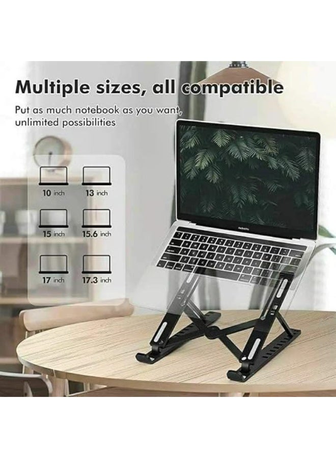 Laptop stand and holder – rust-resistant metal with anti-slip silicone – adjustable height – versatile - Image 3